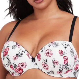 Torrid Curve Body™ Skull rose Floral Demi Bra white 46DD NWT