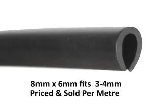 TSEC 1B EPDM Black Solid Edge Trim