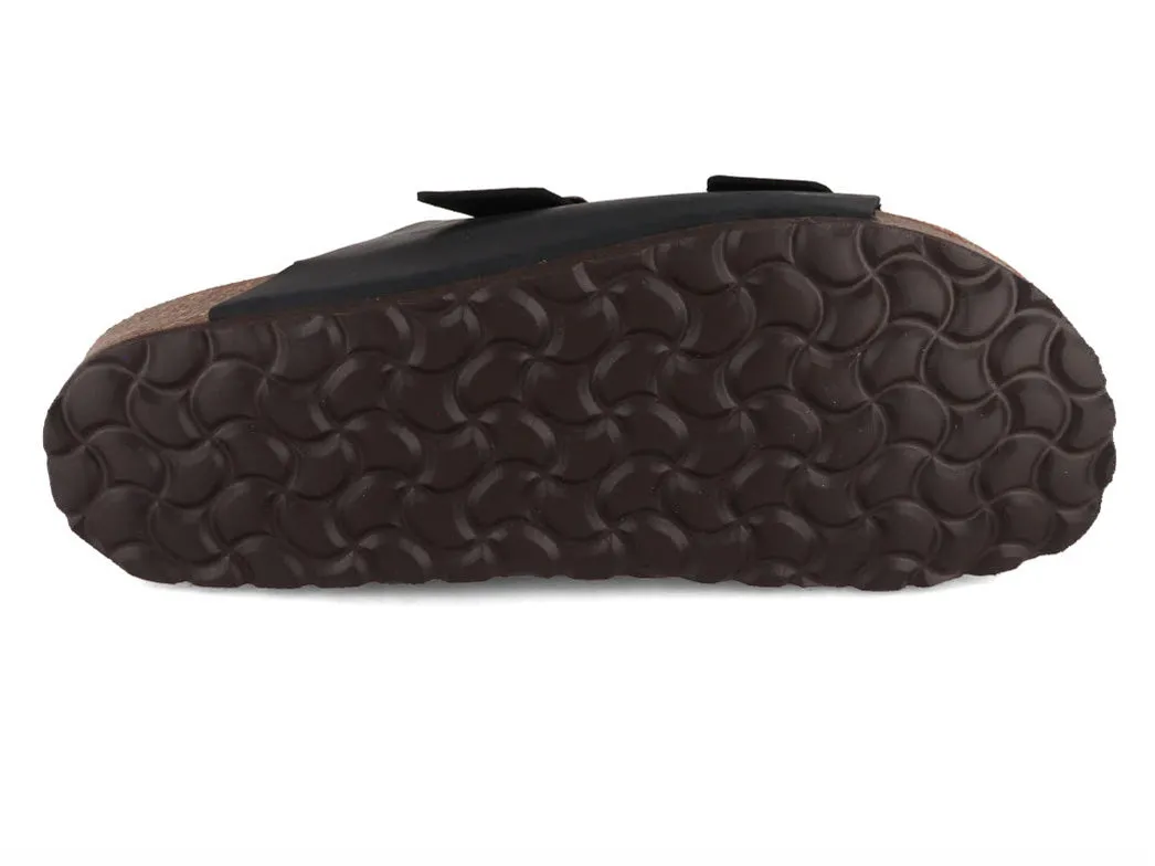Tuffeln® leather Sandals 'Föhr', anthracite