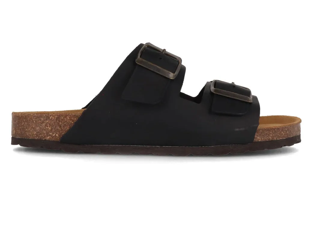Tuffeln® leather Sandals 'Föhr', anthracite