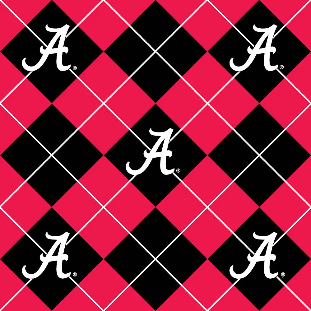 UNIVERSITY OF ALABAMA-Argyle Fleece-100% Polyester-AL095
