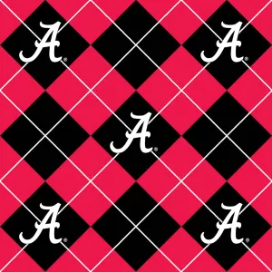 UNIVERSITY OF ALABAMA-Argyle Fleece-100% Polyester-AL095