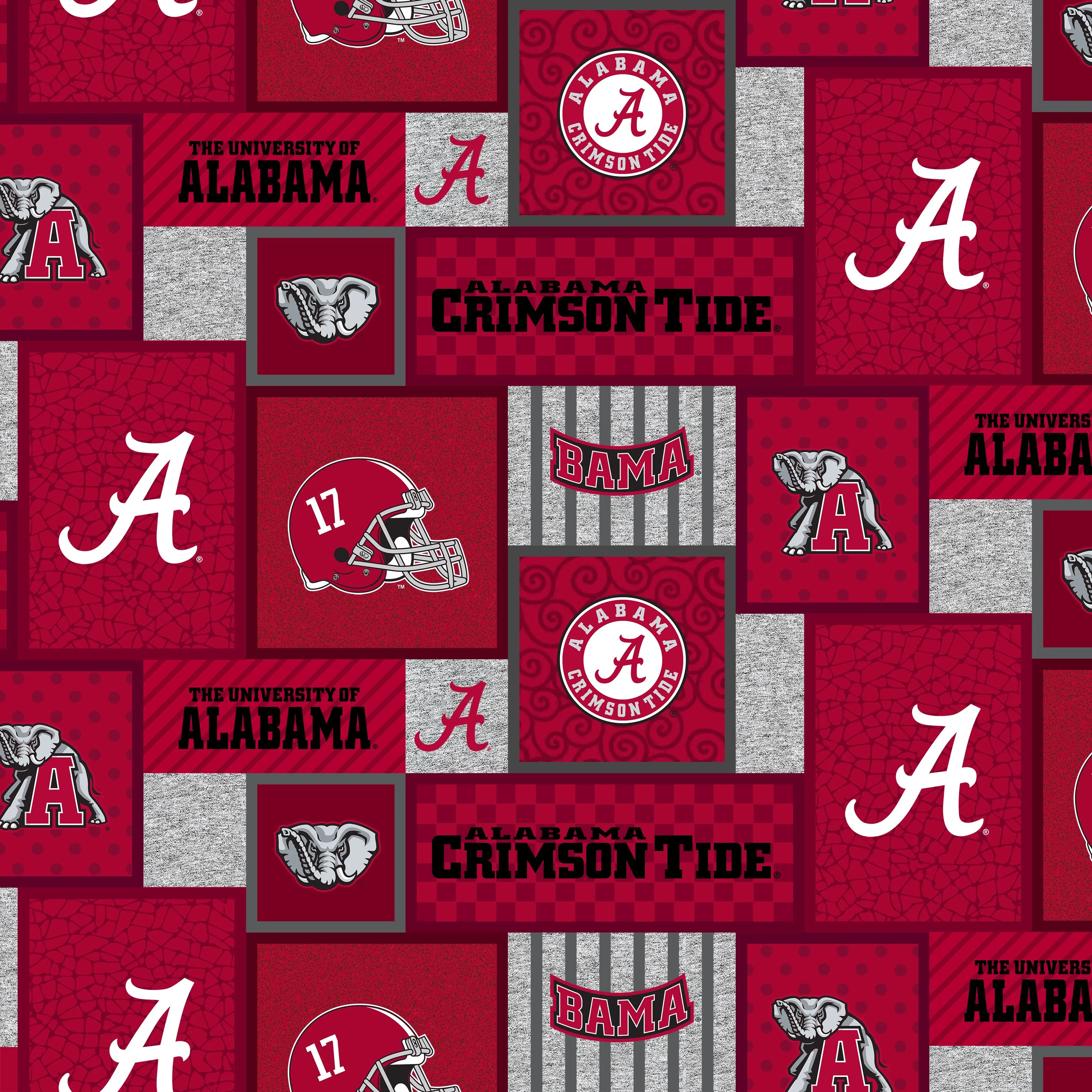 UNIVERSITY OF ALABAMA-College Patch Fleece-100% Polyester-AL1177
