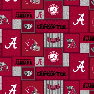 UNIVERSITY OF ALABAMA-College Patch Fleece-100% Polyester-AL1177