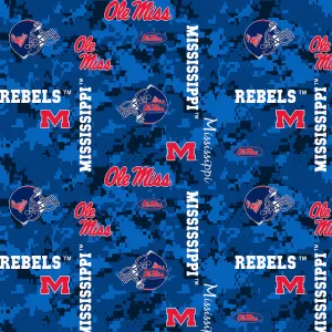 UNIVERSITY OF MISSISSIPPI-Digital Camo Fleece-100% Polyester-MS1122