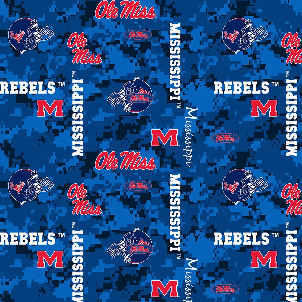 UNIVERSITY OF MISSISSIPPI-Digital Camo Fleece-100% Polyester-MS1122