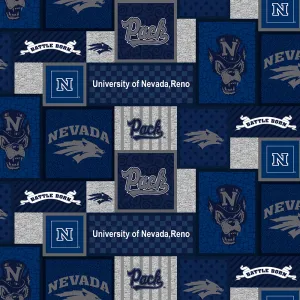 UNIVERSITY OF NEVADA RENO-College Patch Fleece-100% Polyester-NVR1177