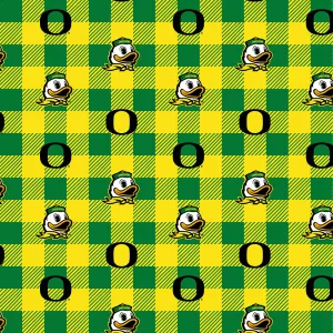 UNIVERSITY OF OREGON-Buffalo Plaid Fleece-100% Polyester-OR1190