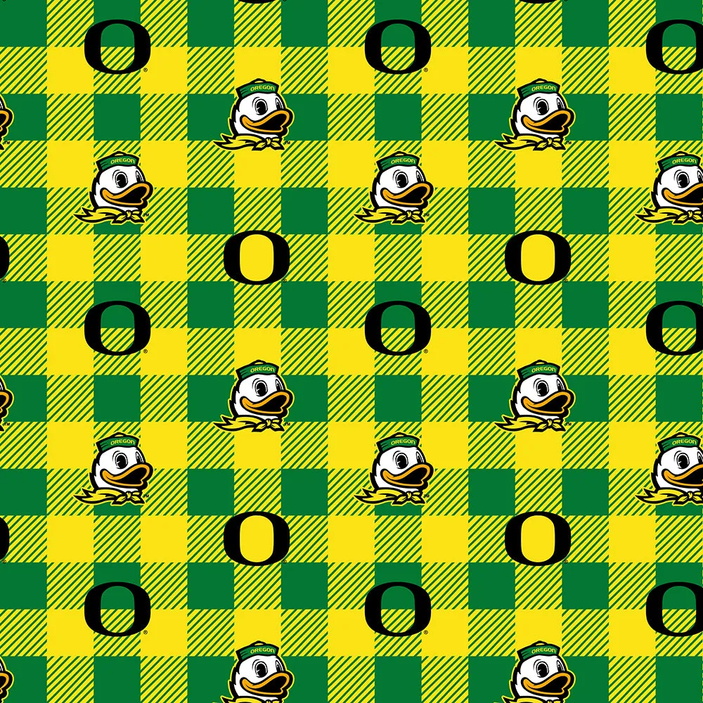 UNIVERSITY OF OREGON-Buffalo Plaid Fleece-100% Polyester-OR1190