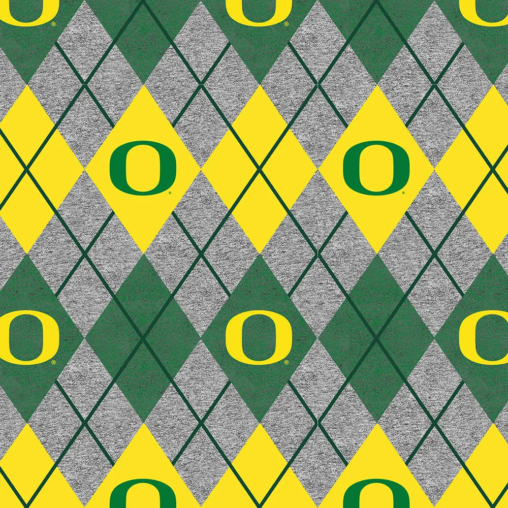 UNIVERSITY OF OREGON-Heather Argyle Fleece-100% Polyester-OR1148