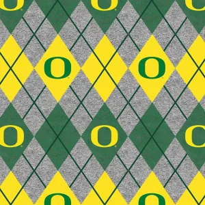 UNIVERSITY OF OREGON-Heather Argyle Fleece-100% Polyester-OR1148