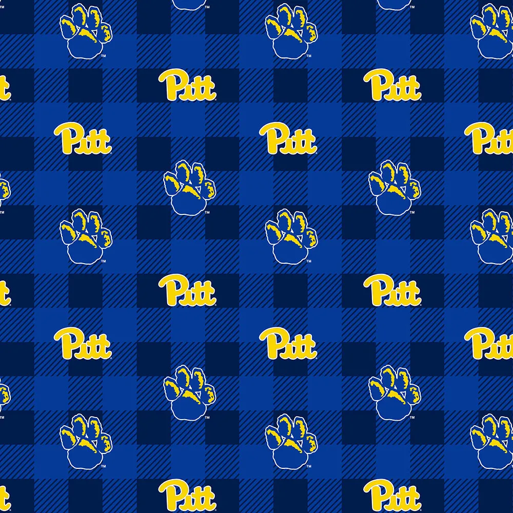 UNIVERSITY OF PITTSBURGH-Buffalo Plaid Fleece-100% Polyester-PITT1190