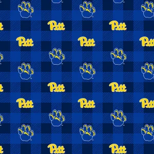 UNIVERSITY OF PITTSBURGH-Buffalo Plaid Fleece-100% Polyester-PITT1190