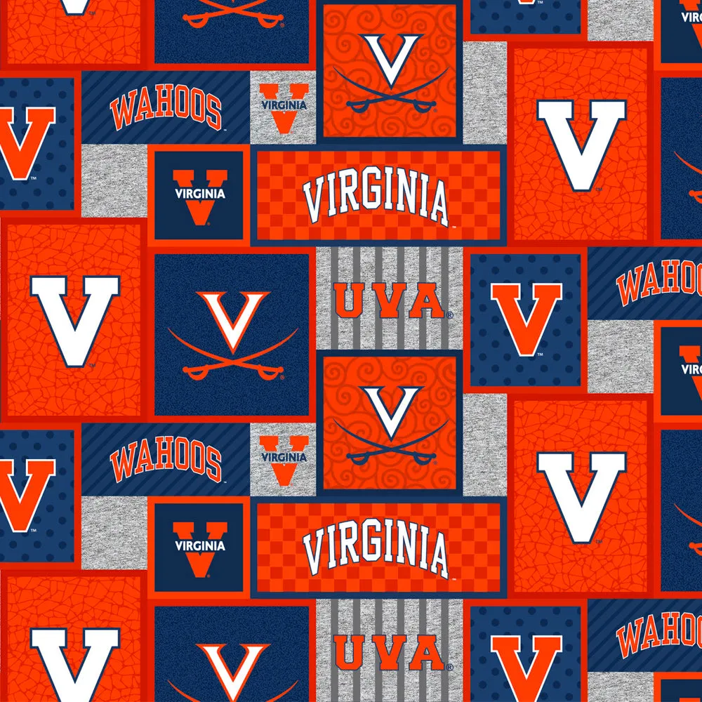 UNIVERSITY OF VIRGINIA-College Patch Fleece-100% Polyester-UVA1177