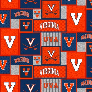 UNIVERSITY OF VIRGINIA-College Patch Fleece-100% Polyester-UVA1177