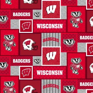 UNIVERSITY OF WISCONSIN-College Patch Fleece-100% Polyester-WIS1177