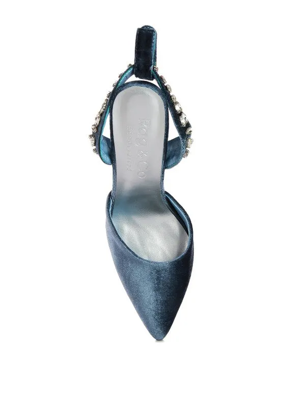 Velvet Tie Up High Heel