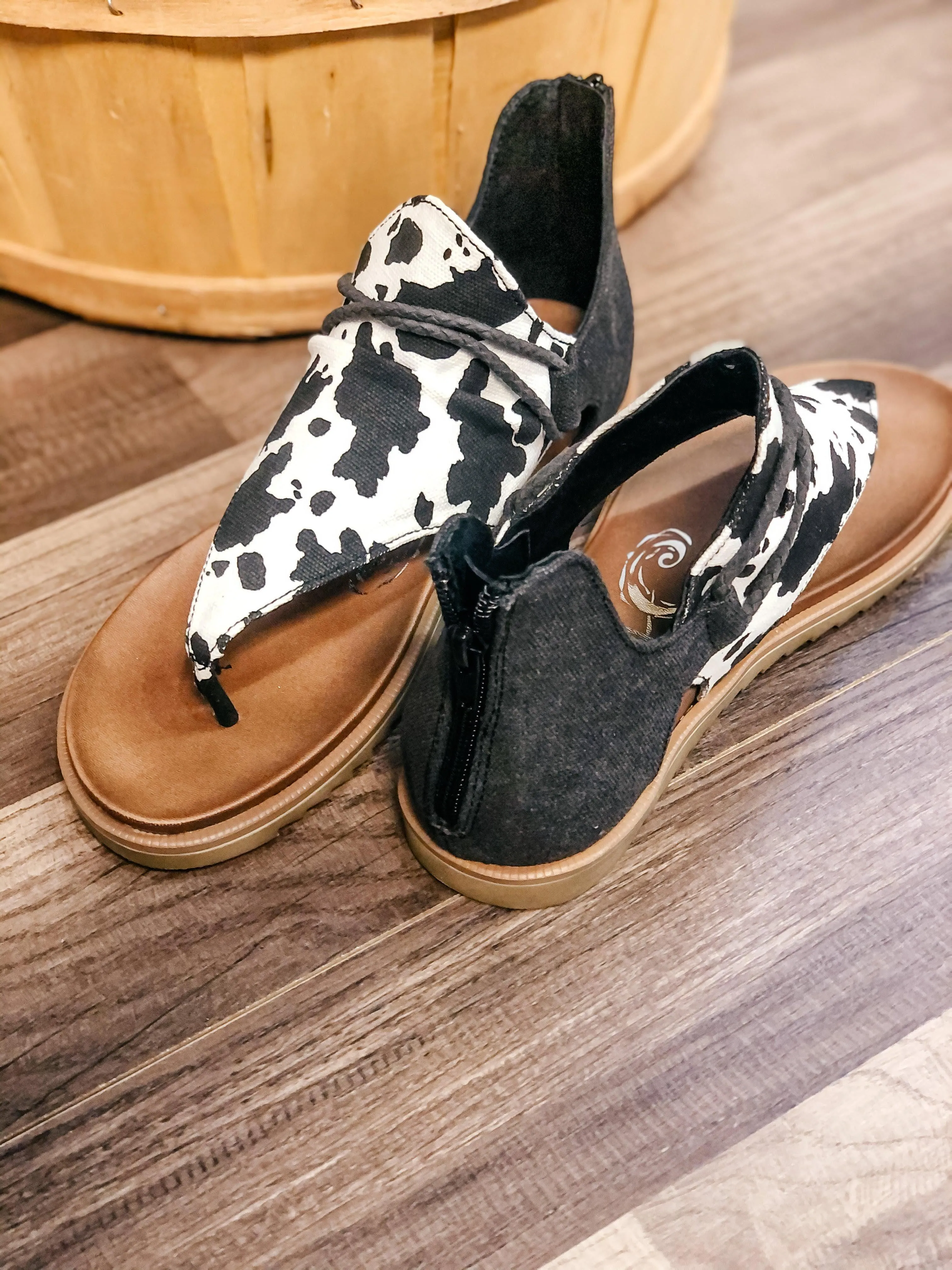 Very G Angelika black/white Print Sandal