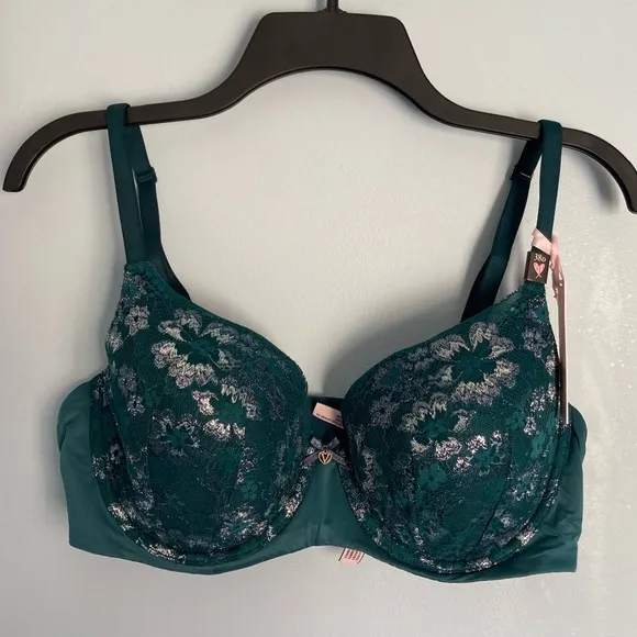 Victoria’s Secret Bra Body By Victoria 38D and 36D Green With Silver, $55