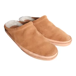 VINCE | Mens Porter Tan Suede Shearling Lined Slippers in Size 10