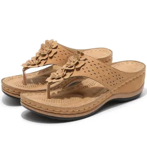 Women Sandals Bohemia Style Summer Shoes Women Heels Sandals Flowers Wedges Shoes Beach Women Flip Flops