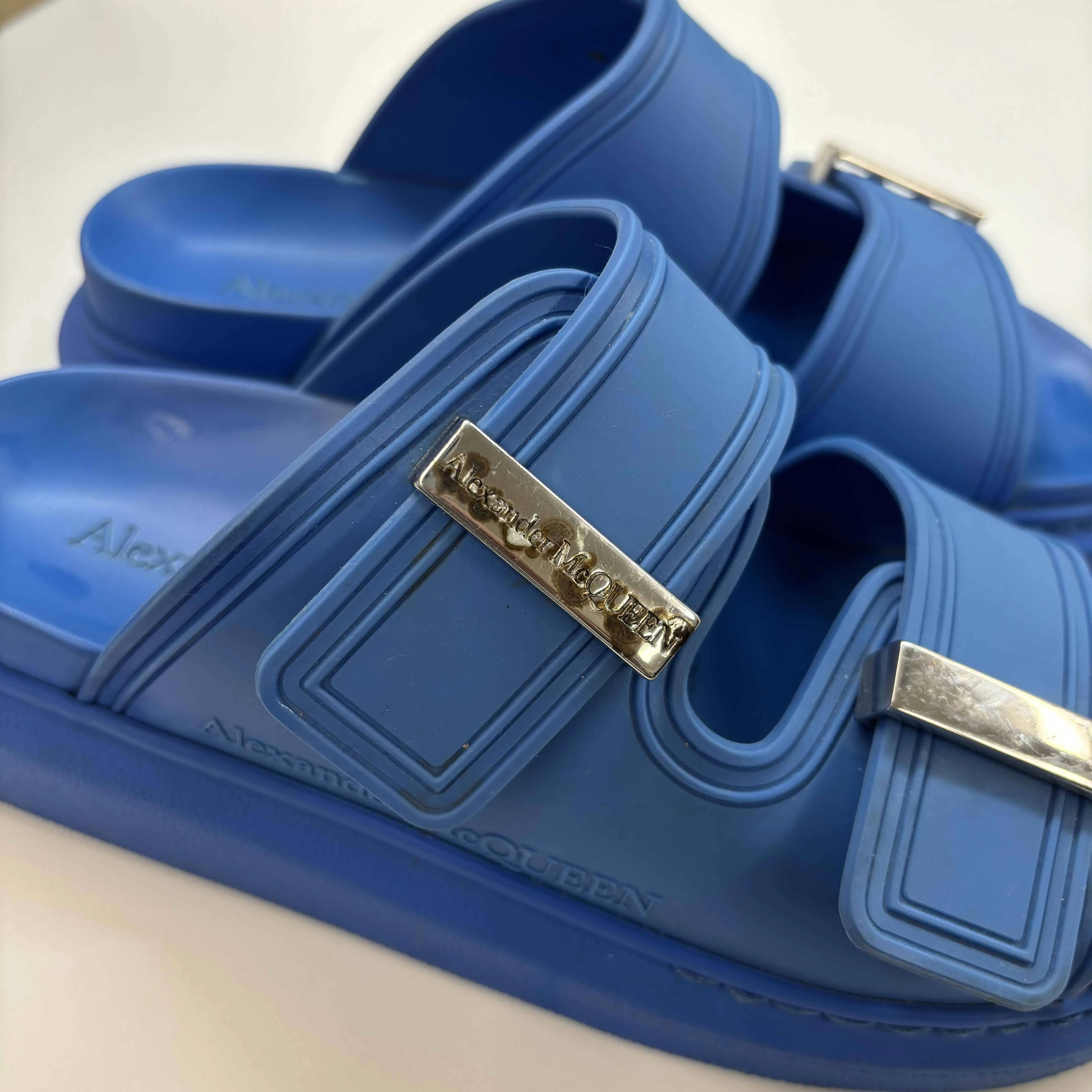 Women's Exaggerated-Sole Sandals Blue Size EU 35 / UK 2