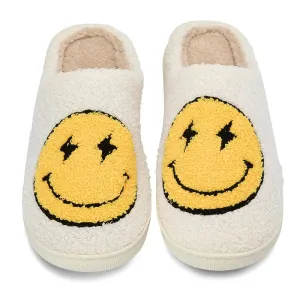 Women's Smiley Plush Home Slippers Clearance