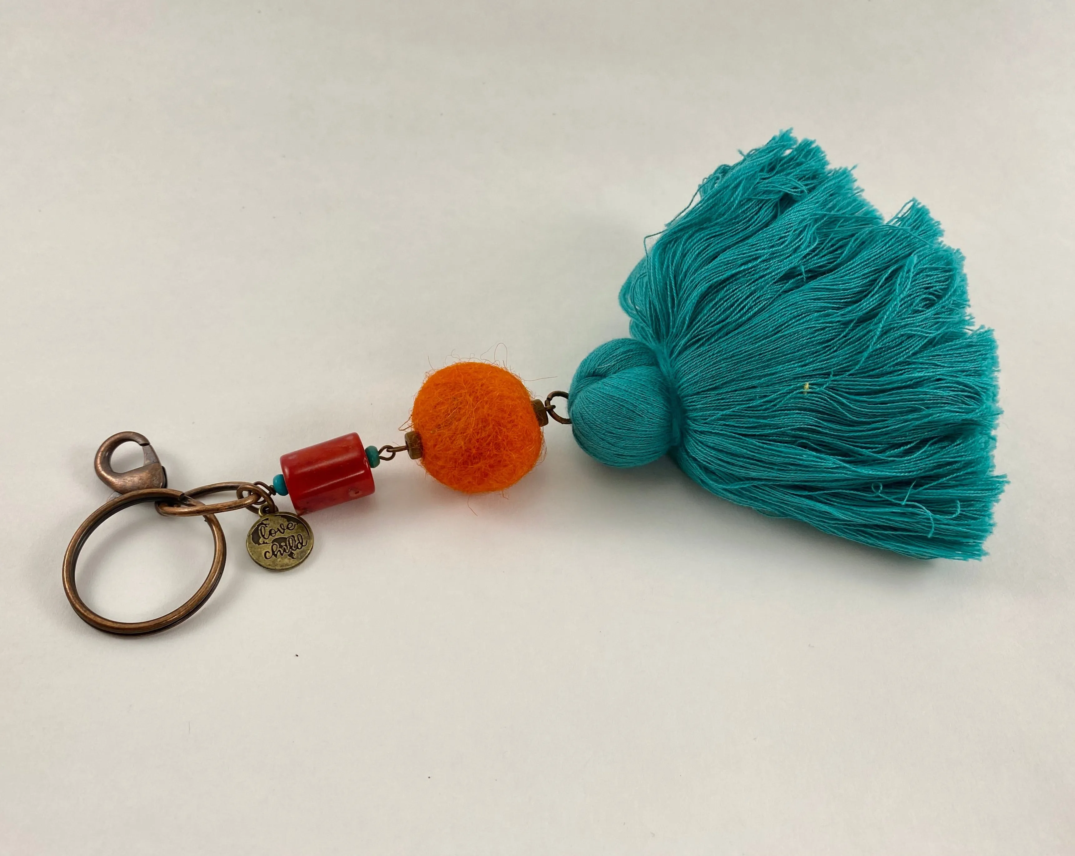 Wool Pom-Pom Tassel Keychain