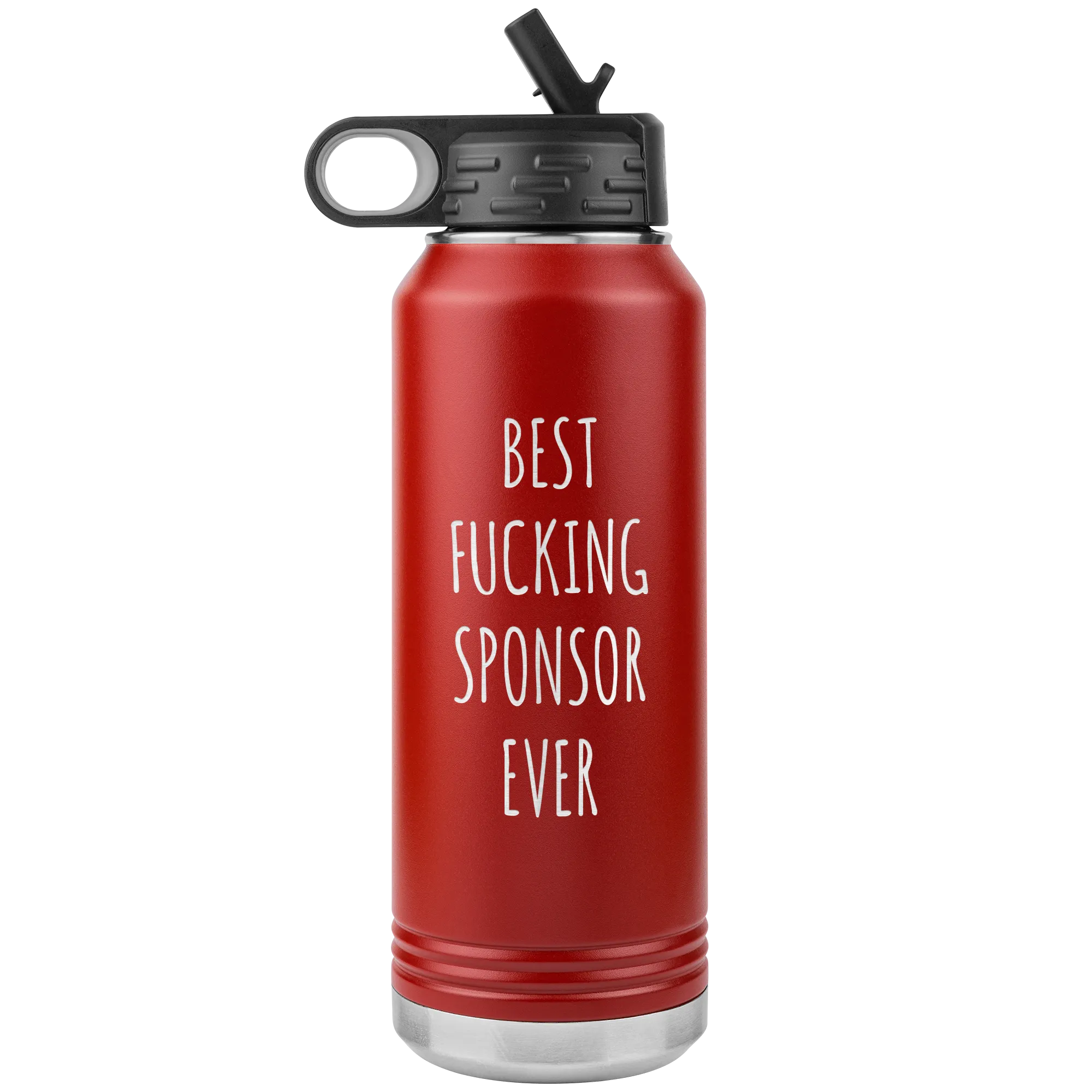 Worlds Best Sponsor Ever Water Bottle Funny AA Gifts for Sponsors Sobriety Gift for Men & Women Soberversary Anniversary Gift for Sponsor Insulated 32oz BPA Free