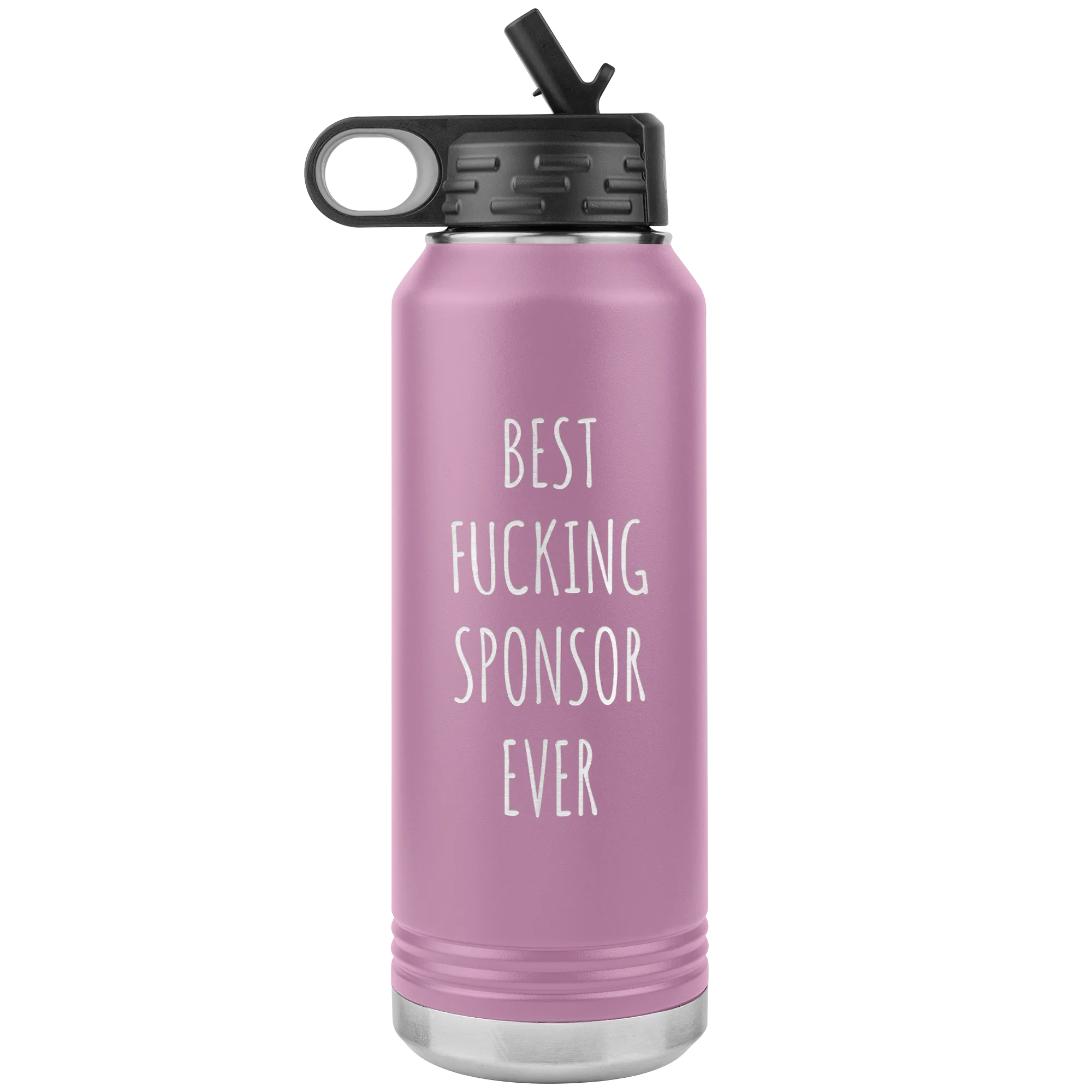 Worlds Best Sponsor Ever Water Bottle Funny AA Gifts for Sponsors Sobriety Gift for Men & Women Soberversary Anniversary Gift for Sponsor Insulated 32oz BPA Free