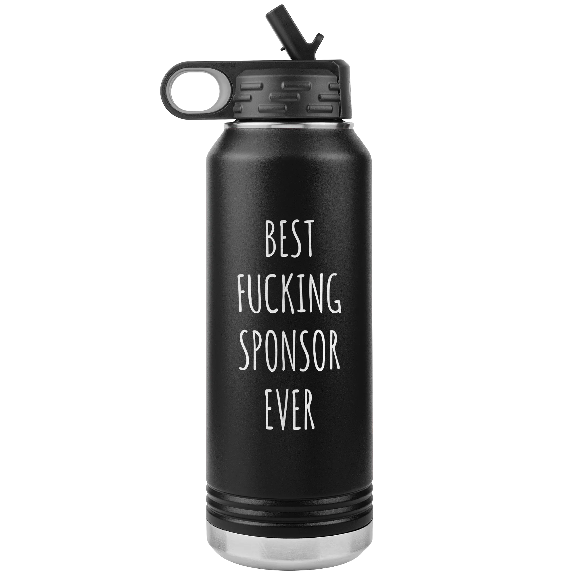 Worlds Best Sponsor Ever Water Bottle Funny AA Gifts for Sponsors Sobriety Gift for Men & Women Soberversary Anniversary Gift for Sponsor Insulated 32oz BPA Free