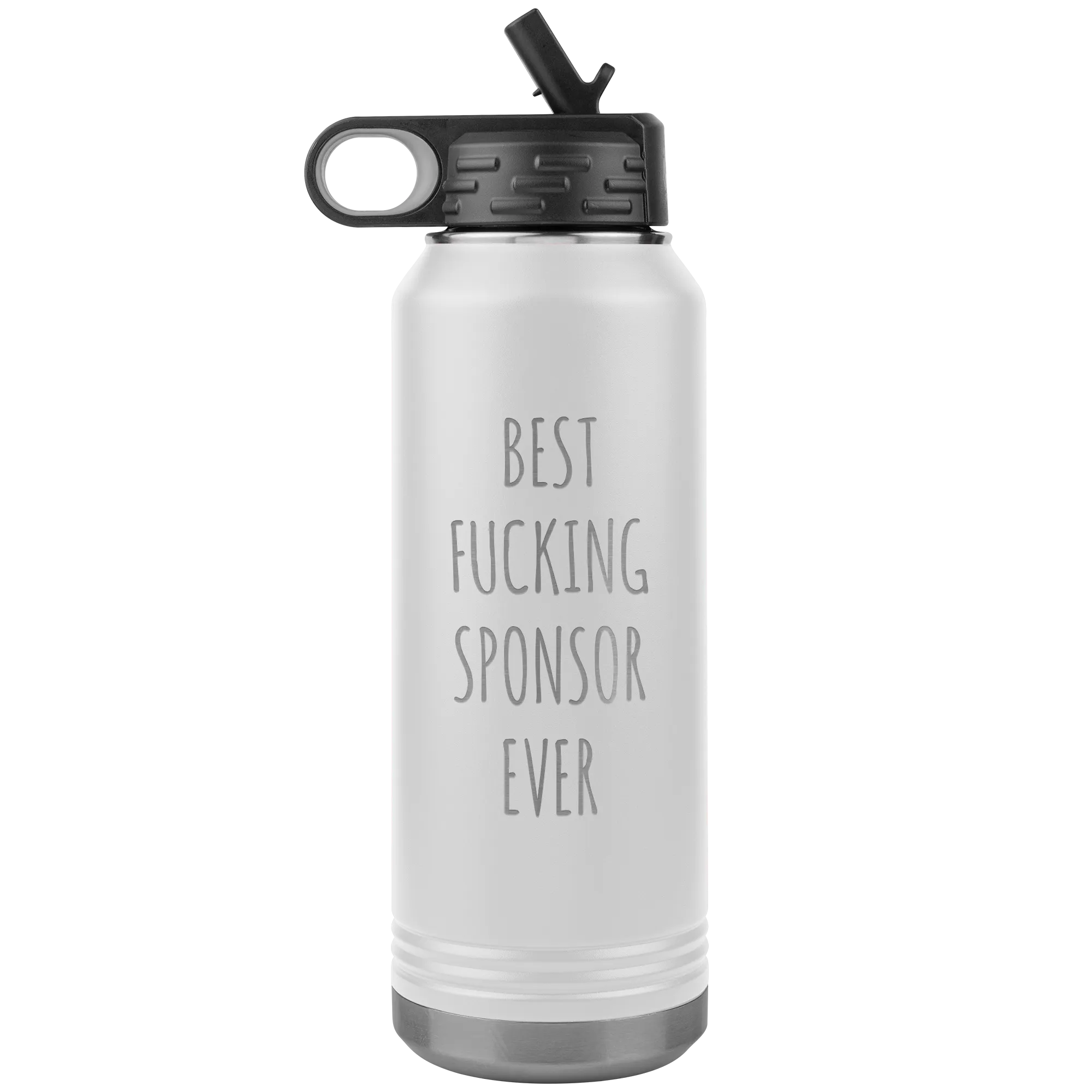 Worlds Best Sponsor Ever Water Bottle Funny AA Gifts for Sponsors Sobriety Gift for Men & Women Soberversary Anniversary Gift for Sponsor Insulated 32oz BPA Free