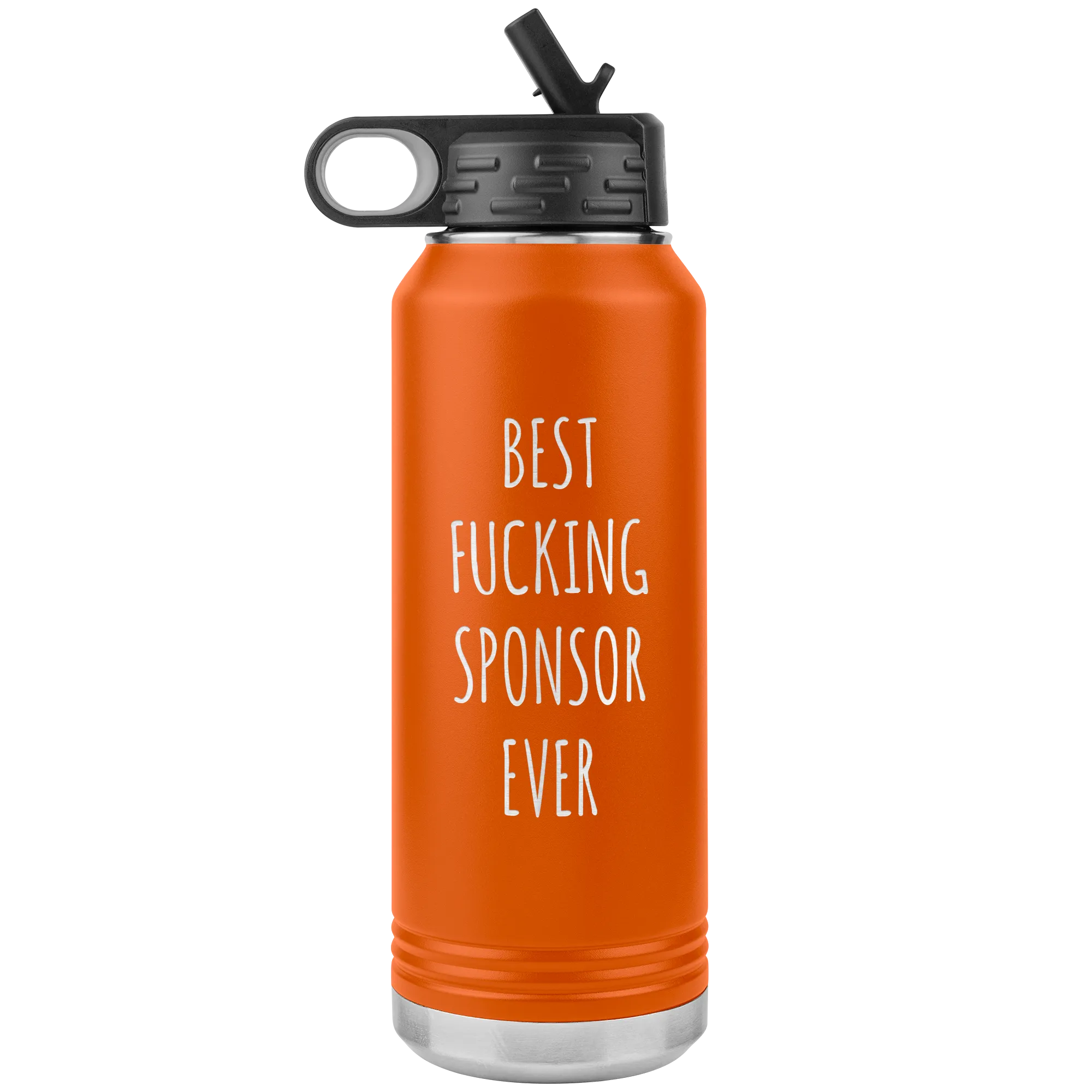 Worlds Best Sponsor Ever Water Bottle Funny AA Gifts for Sponsors Sobriety Gift for Men & Women Soberversary Anniversary Gift for Sponsor Insulated 32oz BPA Free