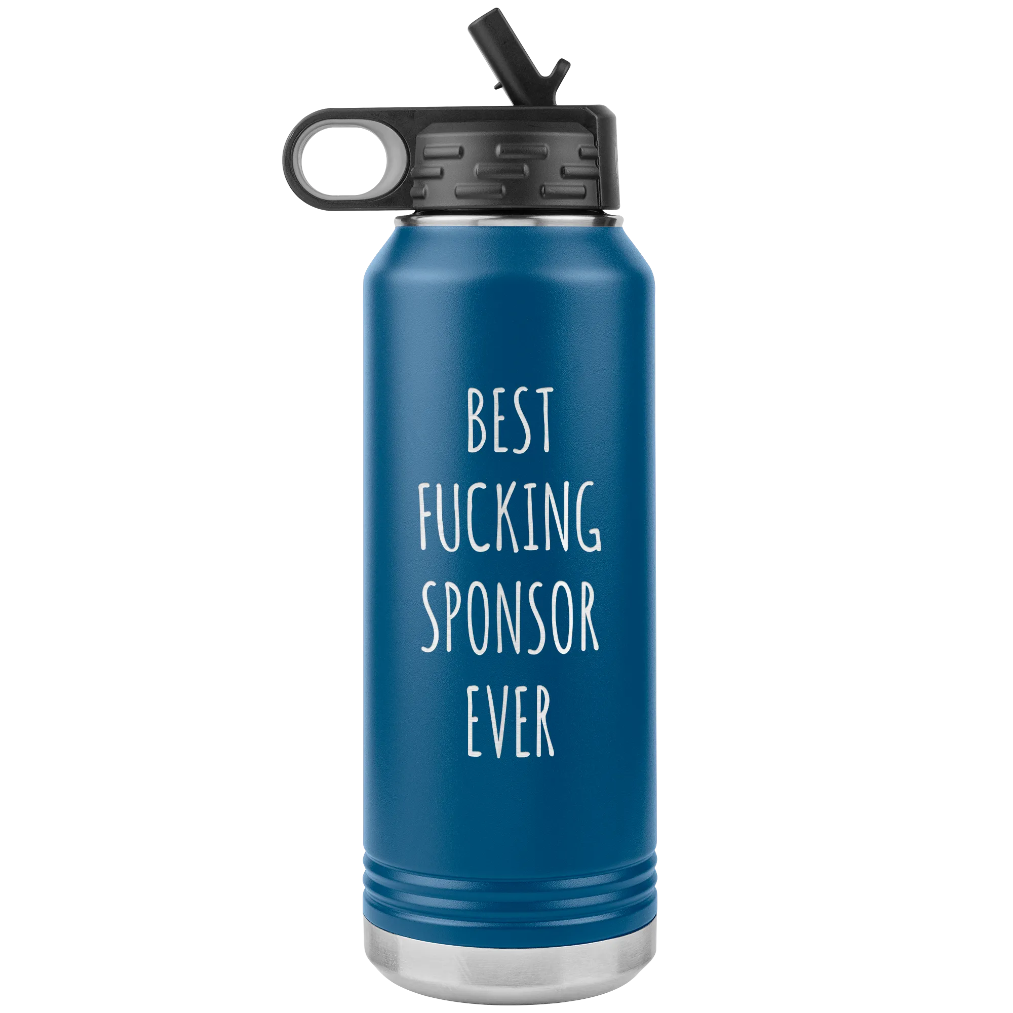 Worlds Best Sponsor Ever Water Bottle Funny AA Gifts for Sponsors Sobriety Gift for Men & Women Soberversary Anniversary Gift for Sponsor Insulated 32oz BPA Free