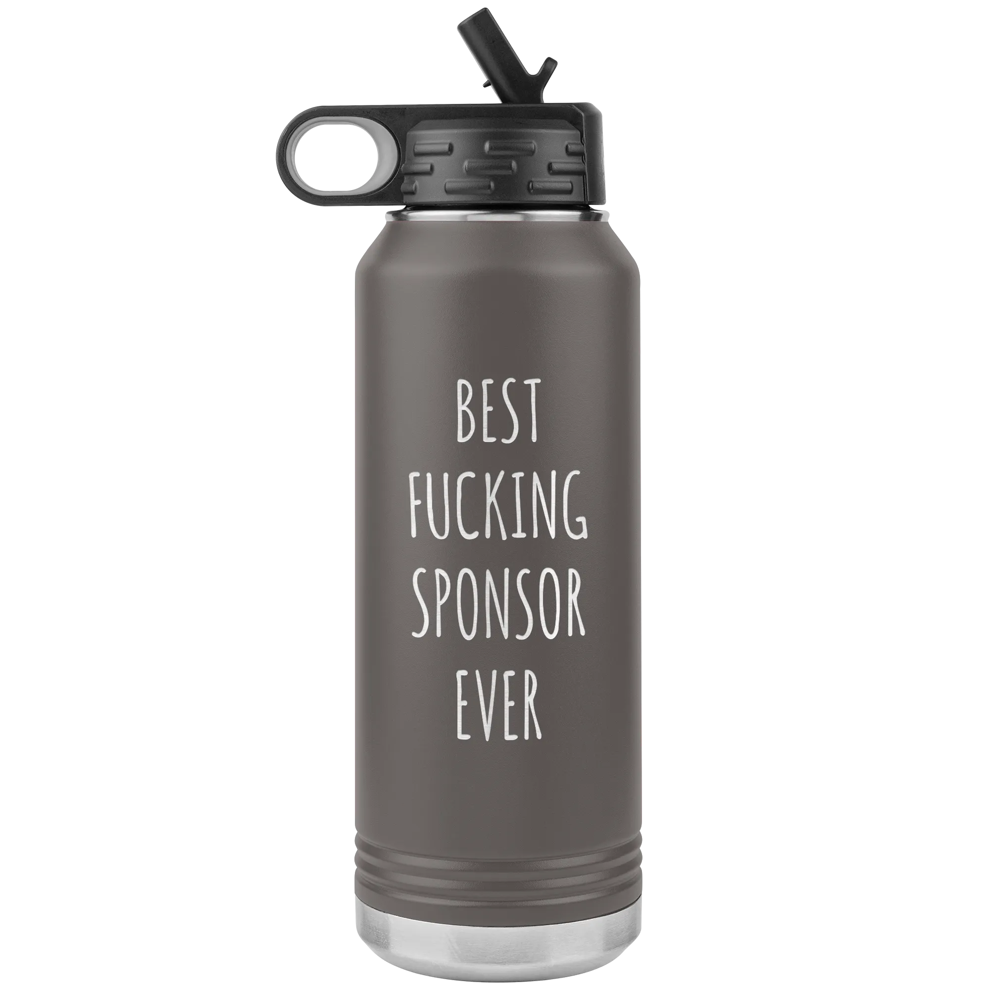 Worlds Best Sponsor Ever Water Bottle Funny AA Gifts for Sponsors Sobriety Gift for Men & Women Soberversary Anniversary Gift for Sponsor Insulated 32oz BPA Free