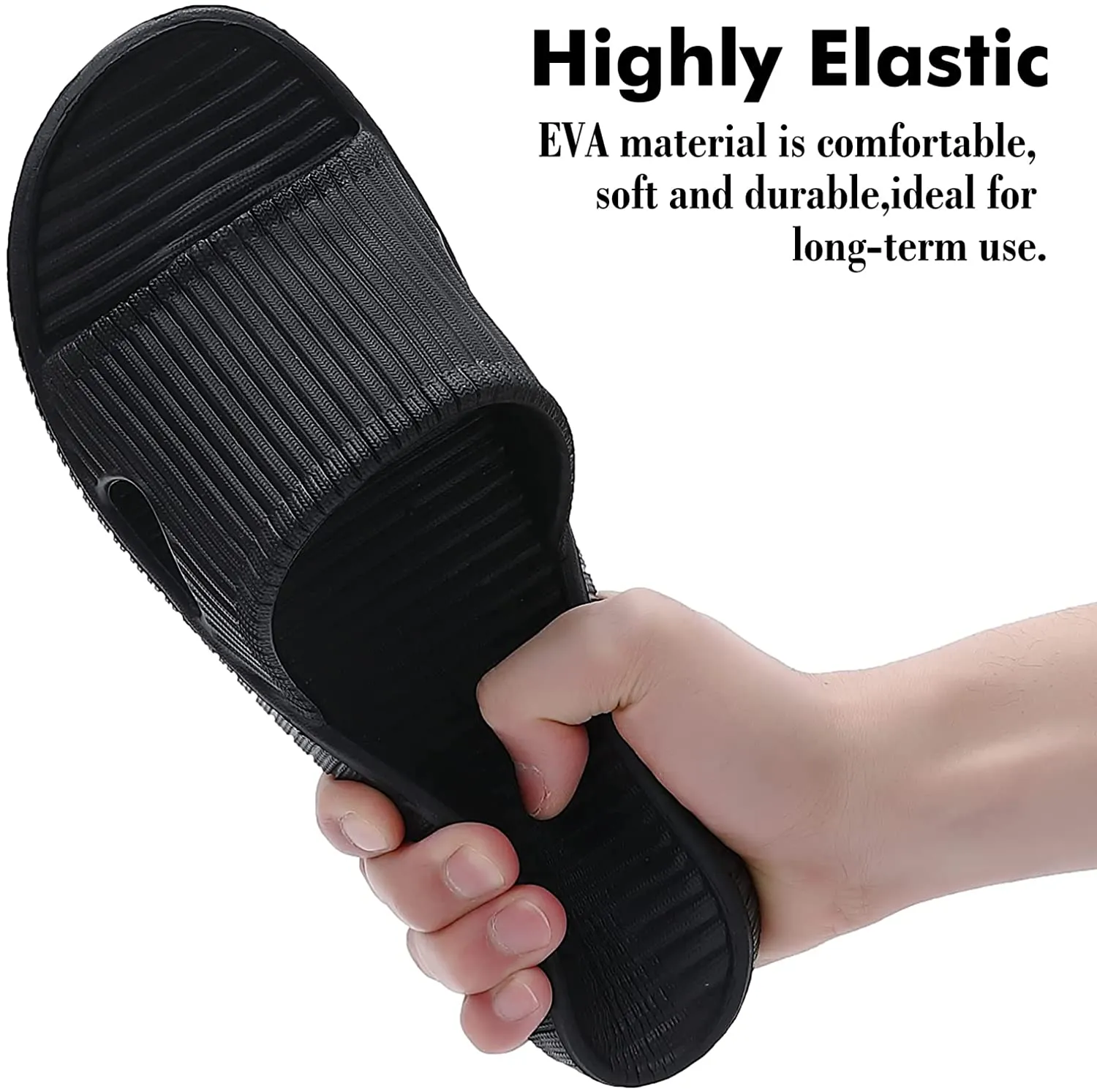 Yourvalues Shower Sandals for Women Slip on Indoor Slippers for Men Lightweight Bathroom Slide Soft Non-Slip Waterproof Shoes for Bath,Pool,Beach