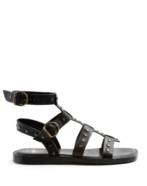 ZEN Black Leather Sandals